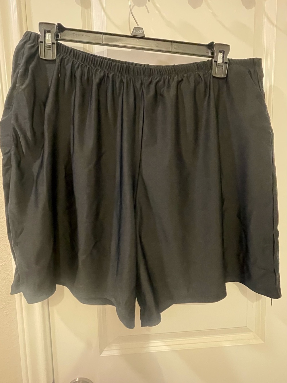 Island Escape Black Elastic Waist Swim Shorts
